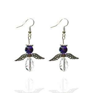 Angel Earrings Purple